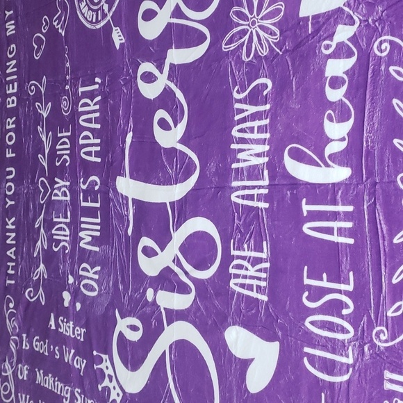 1313- Inspirational Words To My Sister Throw Blanket NWT - Picture 6 of 6